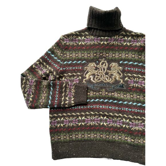 Ralph Lauren Purple Label Fair-isle Knit Embroidered Sweater S IT NWT $2490 - Picture 8 of 12
